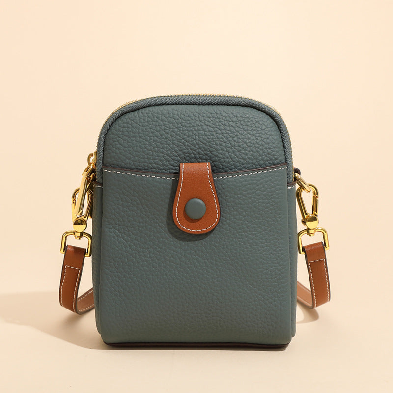 Women’s Square Leather Crossbody Shoulder Phone Bag image 6