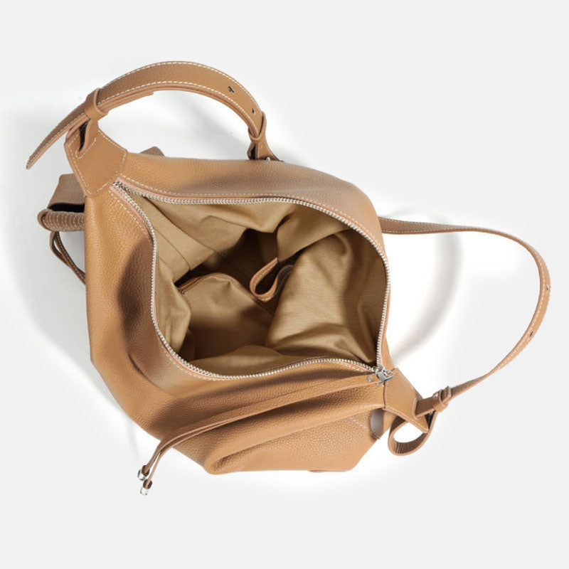 Women’s Top-Grain Leather Crossbody Shoulder Hobo Bag image 6