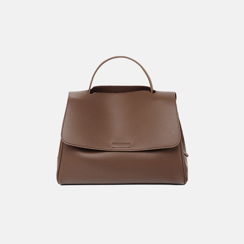 Women’s Vintage Genuine Leather Magnetic Flap Top Handle Bag image 8