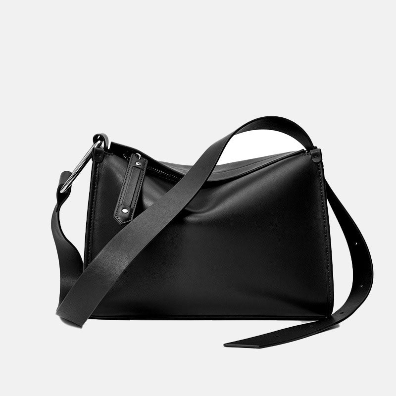 Women’s Vintage Genuine Leather Pillow Shape Zipper Crossbody Shoulder Bag image 7