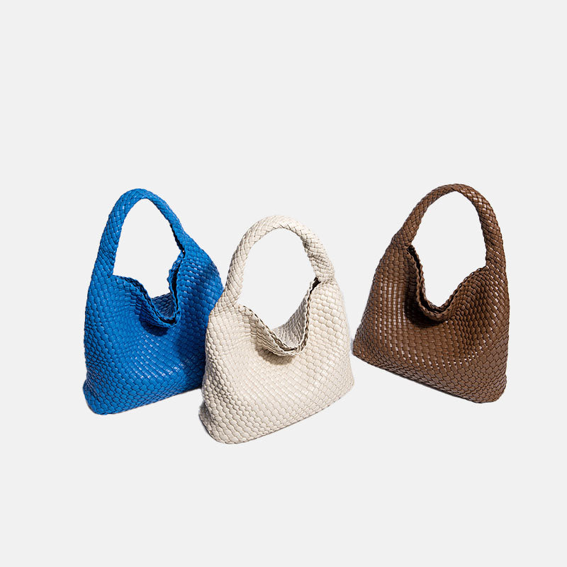 Women’s Woven Bucket Shoulder Tote Bag image 3