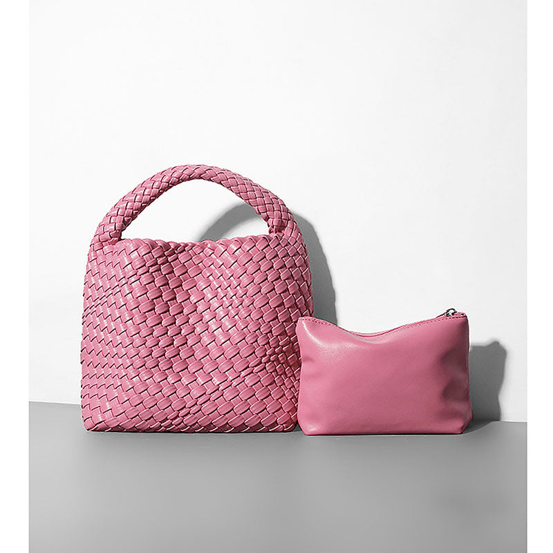 Women’s Woven Bucket Shoulder Tote Bag image 17