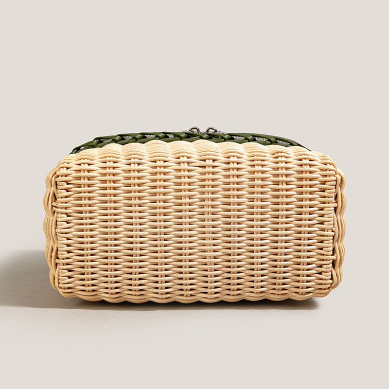 Women’s Woven Genuine Leather Crossbody Top Handle Box Bags In Minimalist image 4