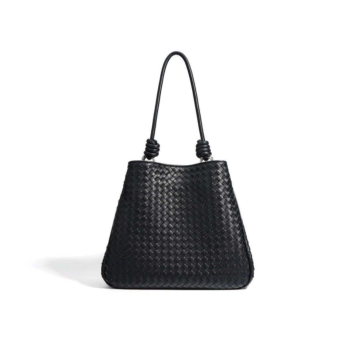 Classic Black Woven Leather Bag | Women Tote Bag - Wirkin®