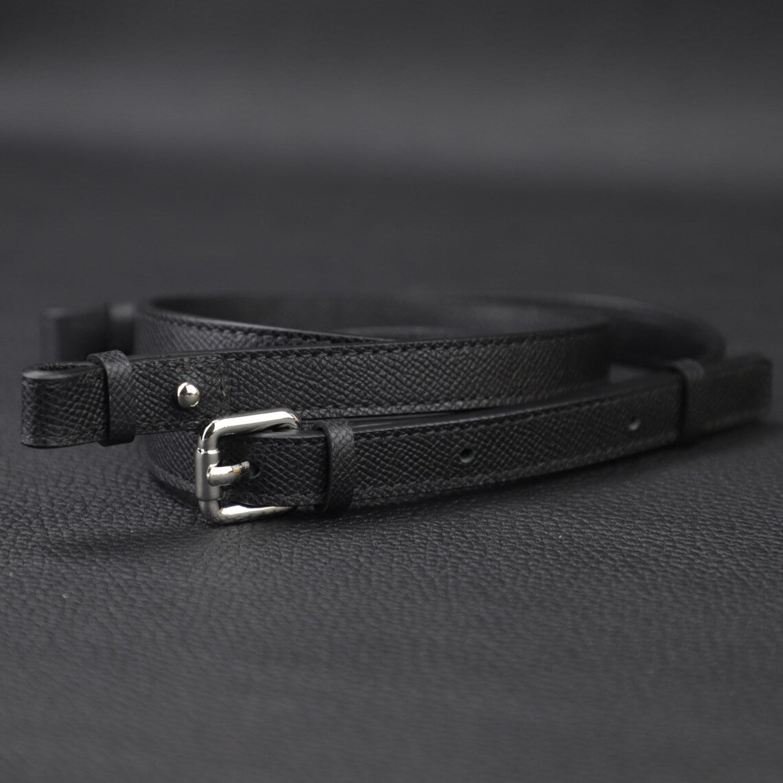 Hermès Style Epsom Leather Adjustable Bandoulière (15mm Ultra-Slim): Compatible Crossbody Strap for Mini Bags & Pochette