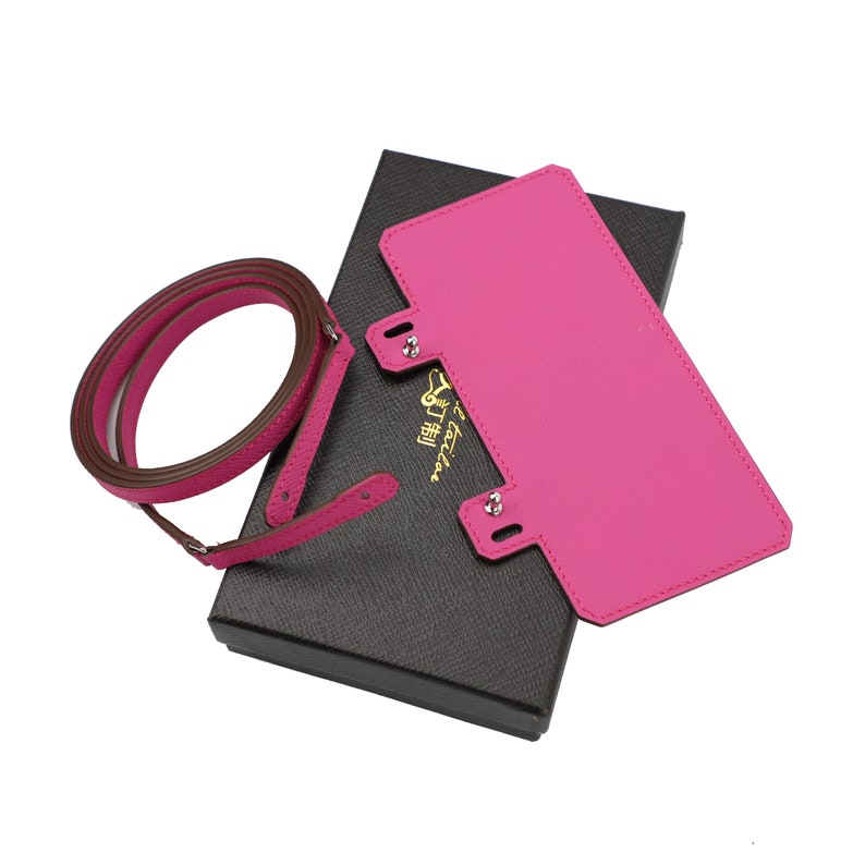 Epsom Leather Wallet Shoulder Strap: 10mm Purse To Go Strap