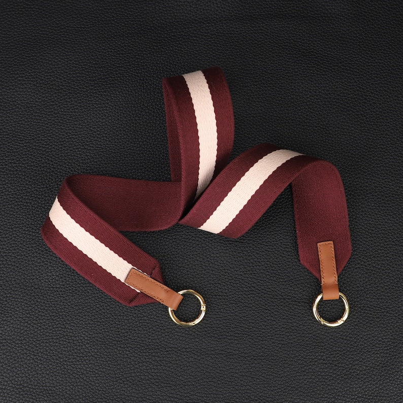 Handmade Leather Bag Strap: 5cm Wide Replacement Shoulder Strap