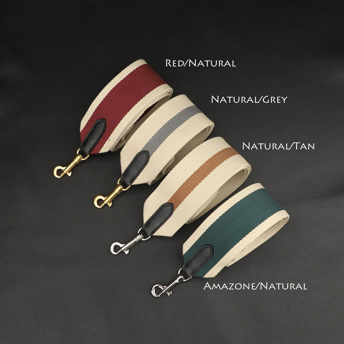 Textile & Calfskin Bag Strap: 2" Wide, Crossbody or Shoulder