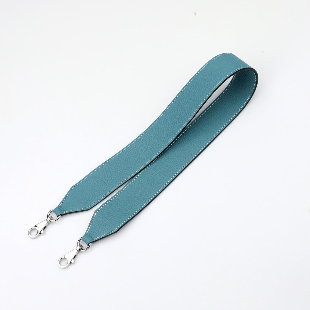 Artisanal Togo Leather Bandoulière (40mm Wide): Hand-Stitched Shoulder Strap Compatible with Birkin & Travel Bags