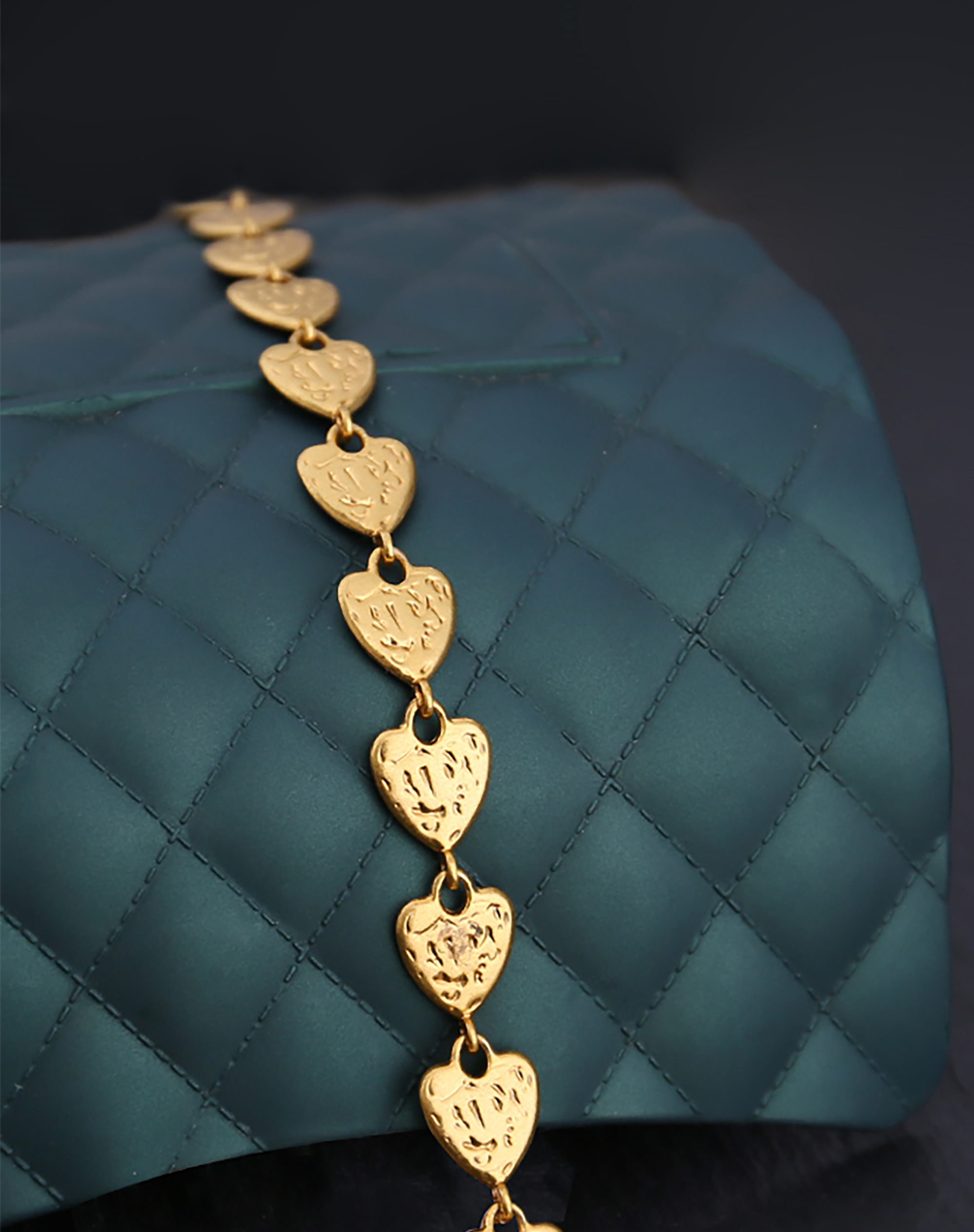 Vintage Bag Chain Accessories Crossbody Chain Strap,Heart-shaped Metal Replacement Chain.