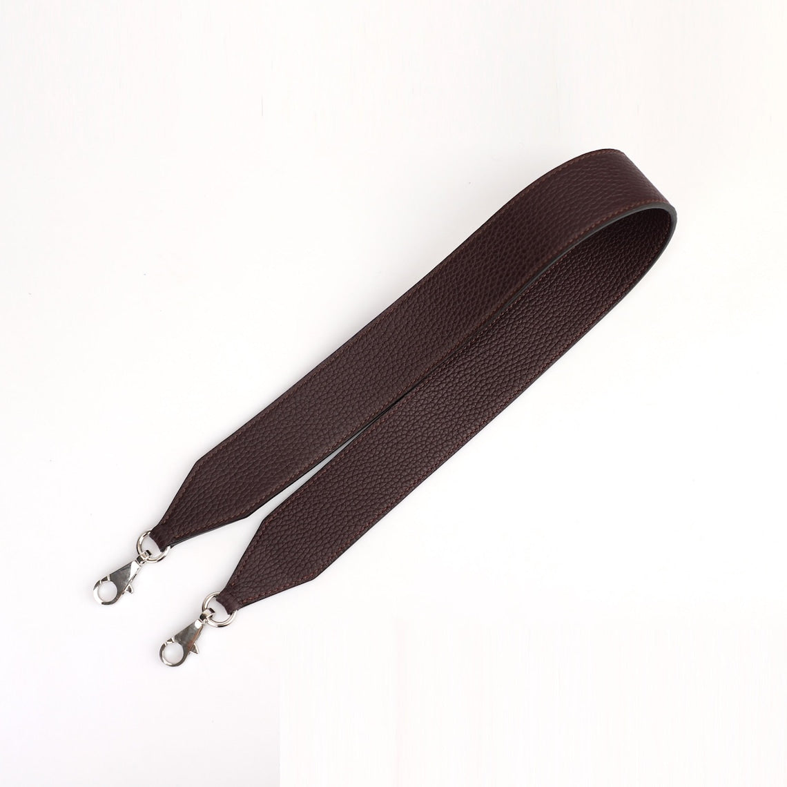 Artisanal Togo Leather Bandoulière (40mm Wide): Hand-Stitched Shoulder Strap Compatible with Birkin & Travel Bags
