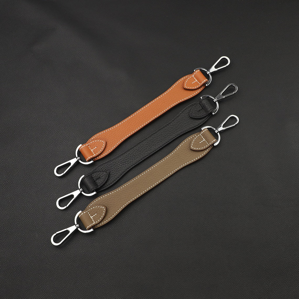 Artisanal Togo Leather Bandoulière (30mm Wide): Hand-Stitched Short Crossbody/Top Handle Strap Upgrade