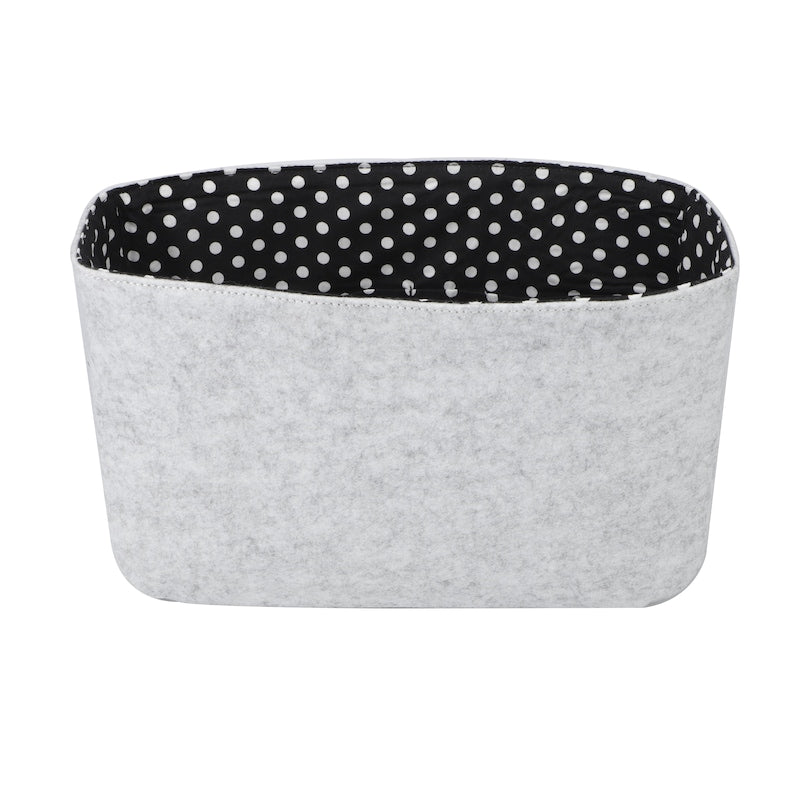Felt Bag Organizer: Polka Dot Cotton Liner, Evelyn Bag Insert