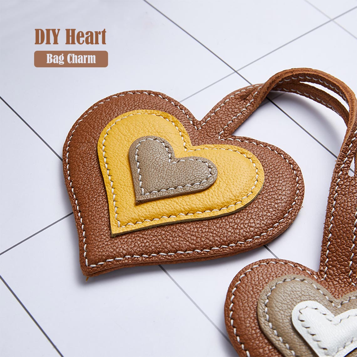 DIY Leather Bag Charm Kit | How to Make a Heart Purse Charm - Wirkin™ DIY Leathercrafts
