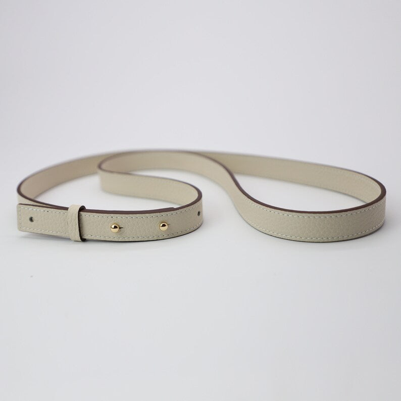 Hermès Style Swift Leather Bandoulière (18mm Ultra-Slim): Replacement Crossbody Strap Compatible with Constance Bags