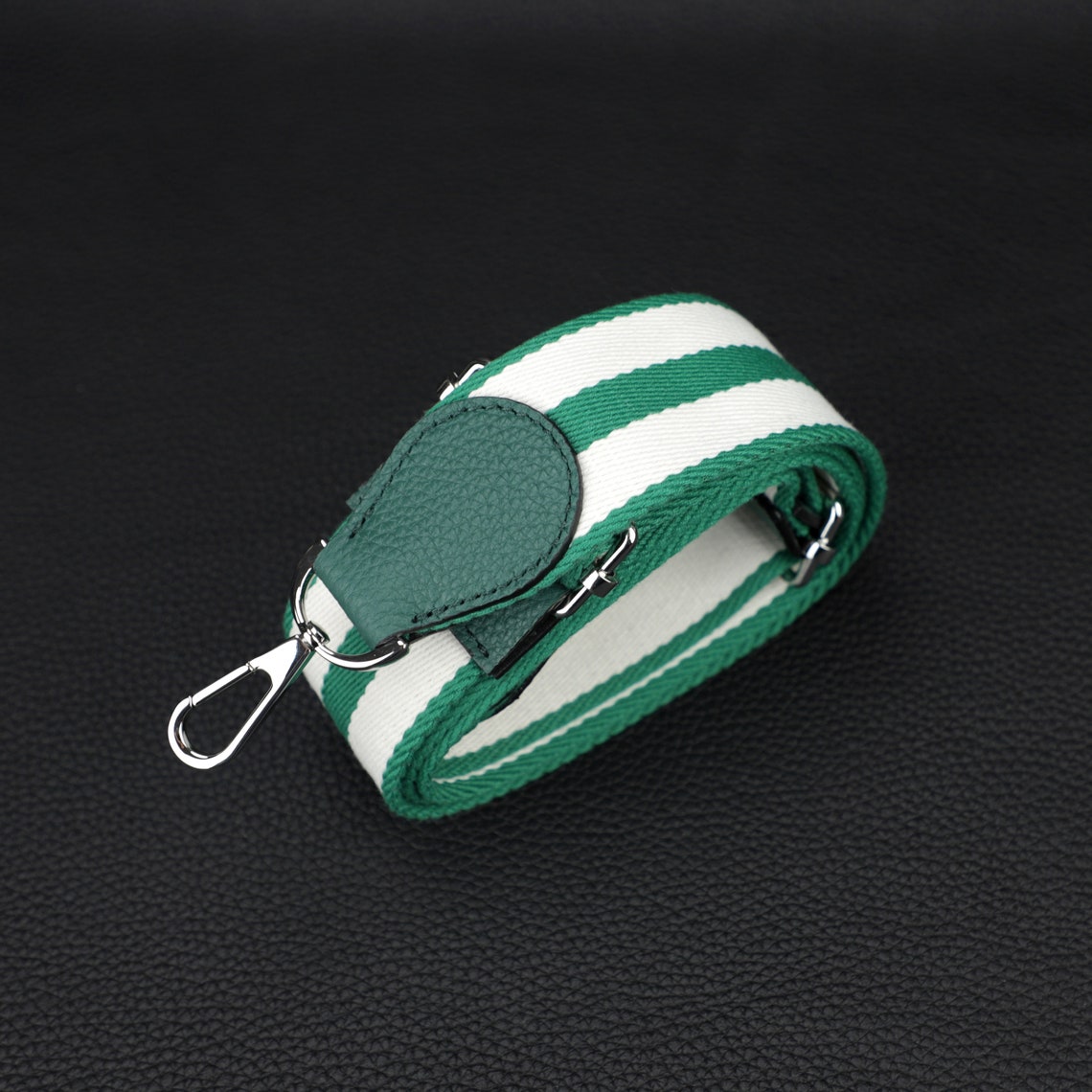 Striped Canvas Crossbody Bag Strap - 50mm Wide Adjustable Replacement