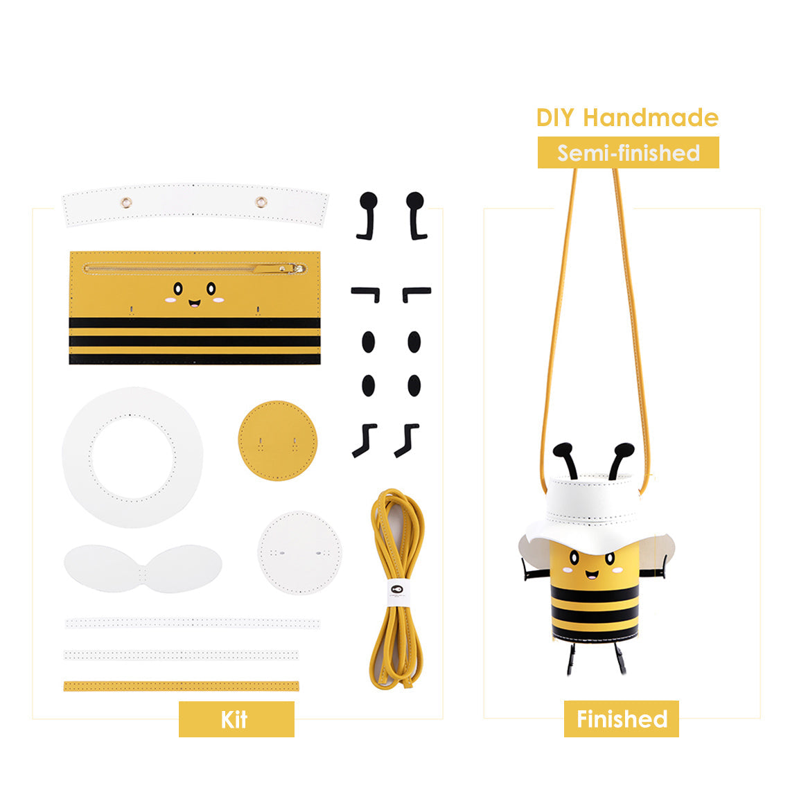 Wirkin™ Lovely Bee Crossbody Bag For Kids | DIY Kit