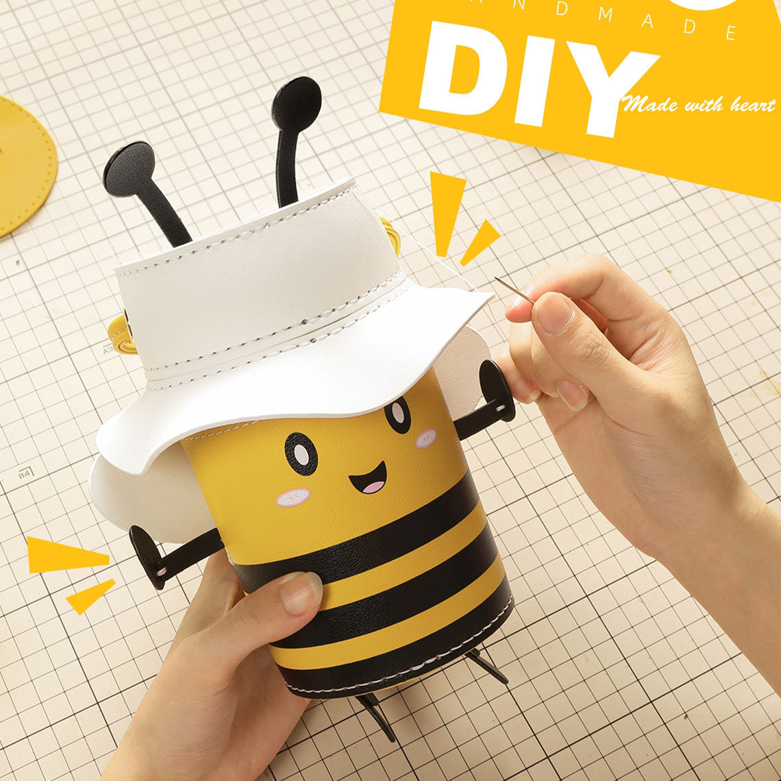 Wirkin™ Lovely Bee Crossbody Bag For Kids DIY Kit