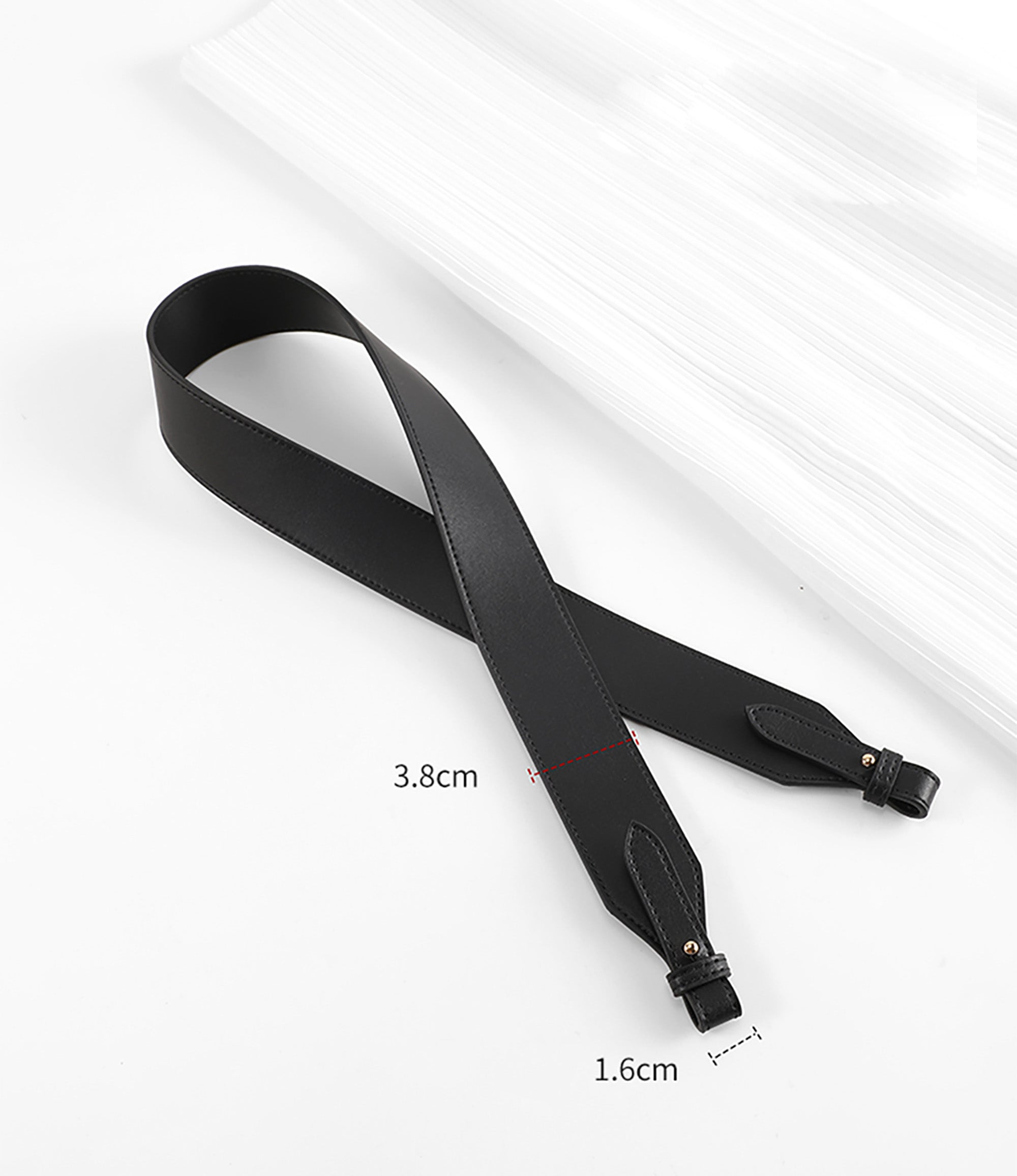 Handmade Genuine Leather Shoulder Strap for Shoulder & Crossbody Bags, 3.8cm Wide, Custom Length, Comfortable & Durable, Perfect Replacement Strap for Women's Bags