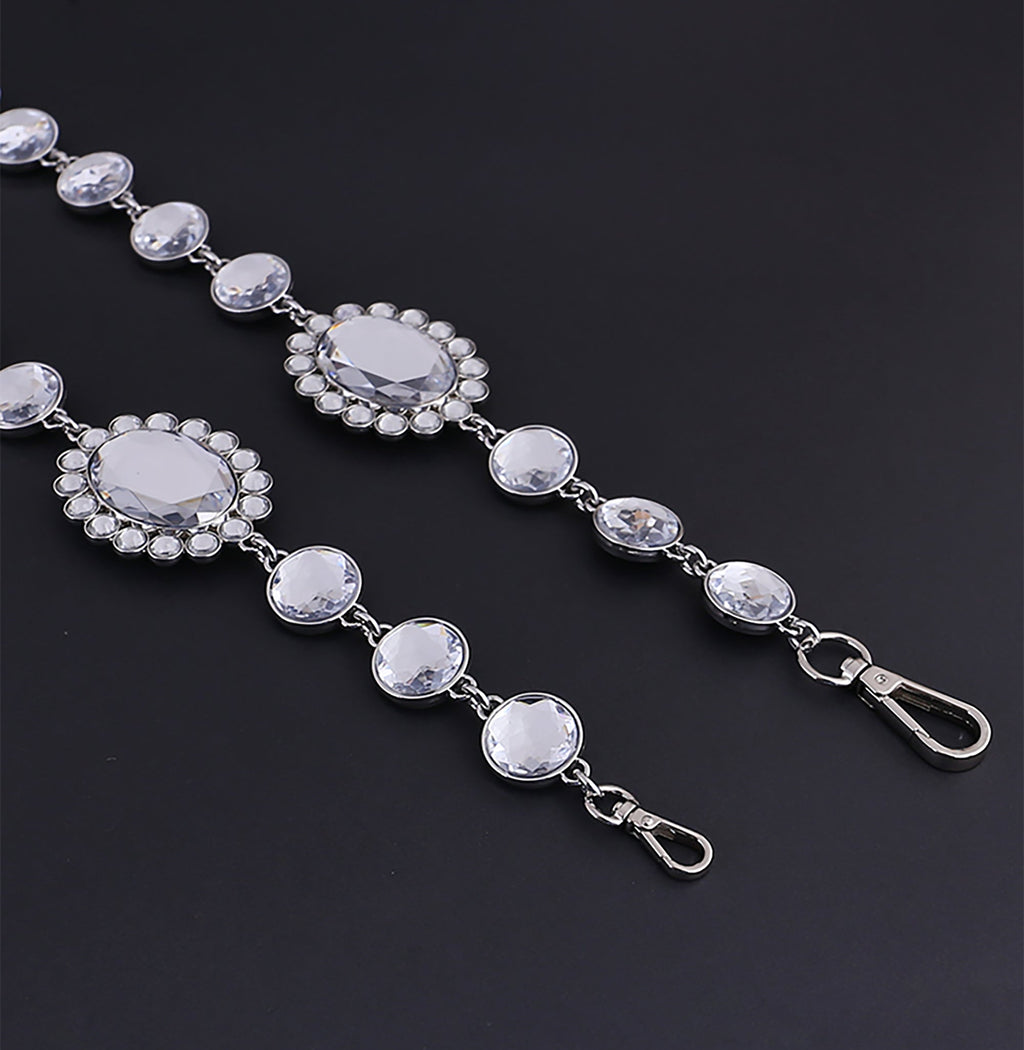 Rhinestone Chain Crossbody Bag with Diamond Chain, Gemstone Bag Strap, Crystal Bag Chain Accessories
