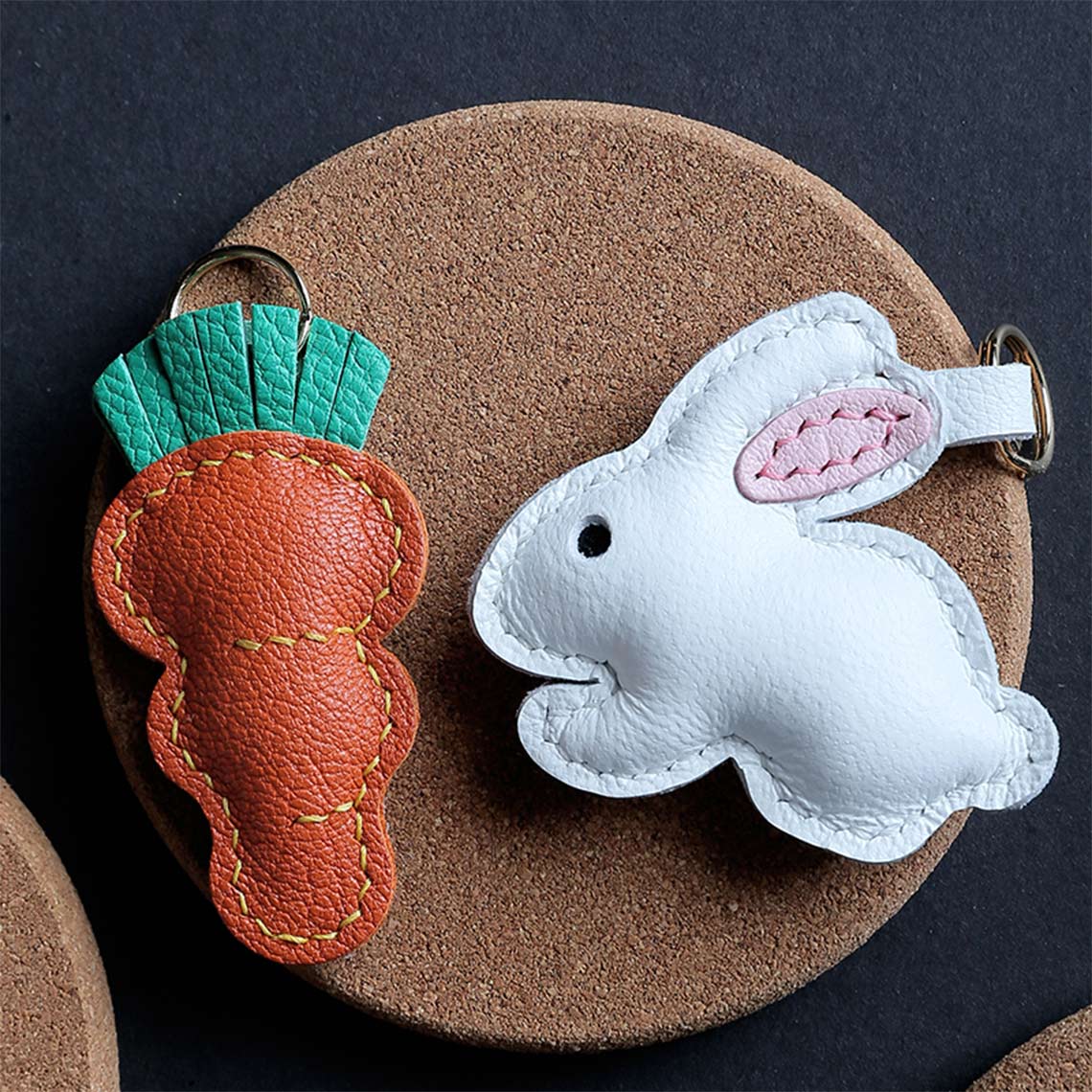 DIY Keychain Kit | DIY Gift Ideas for Bunny Rabbit Lovers - Wirkin™ DIY Leathercrafts