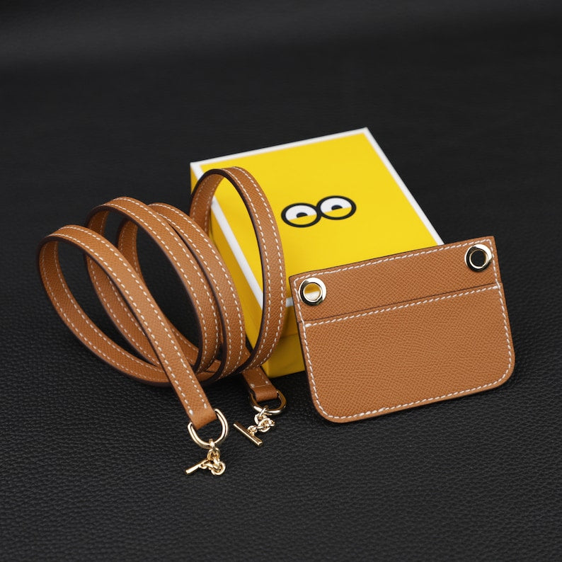 Epsom Leather Wallet Insert with Strap for Constance Slim Wallet