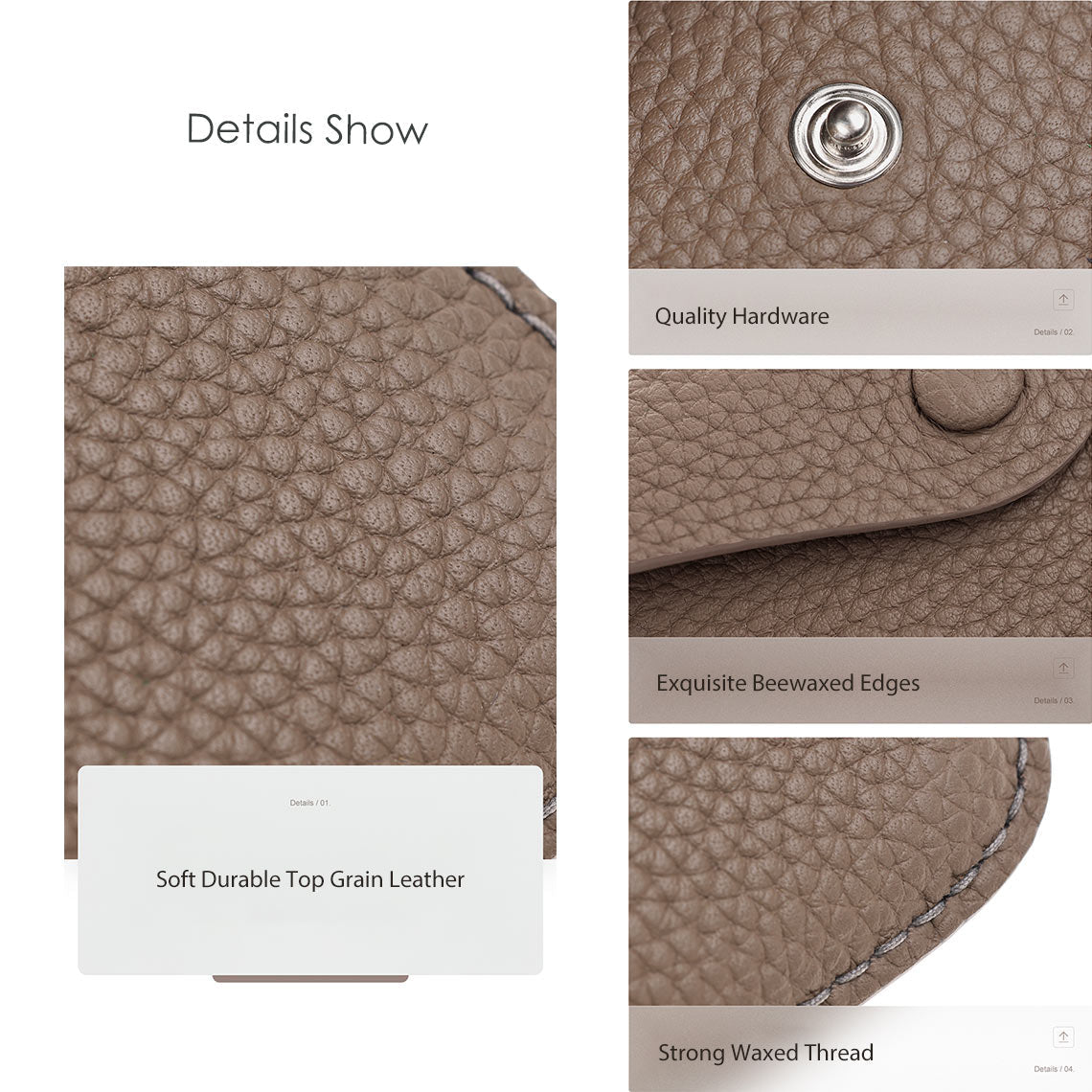 Wirkin® Top Grain Leather Envelope Card Holder DIY Kit