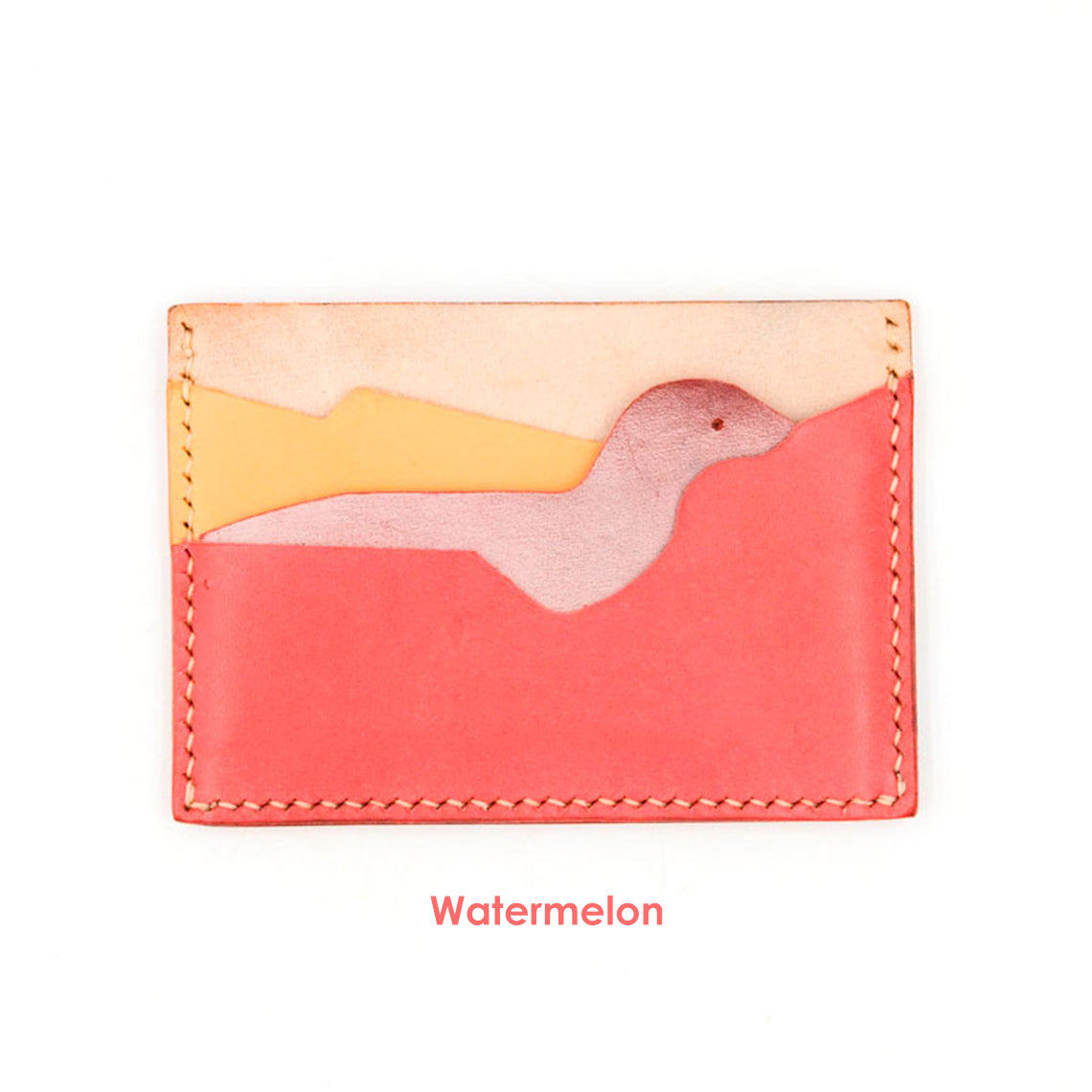 Red leather card holder | DIY leather card holder kit | Wirkin™