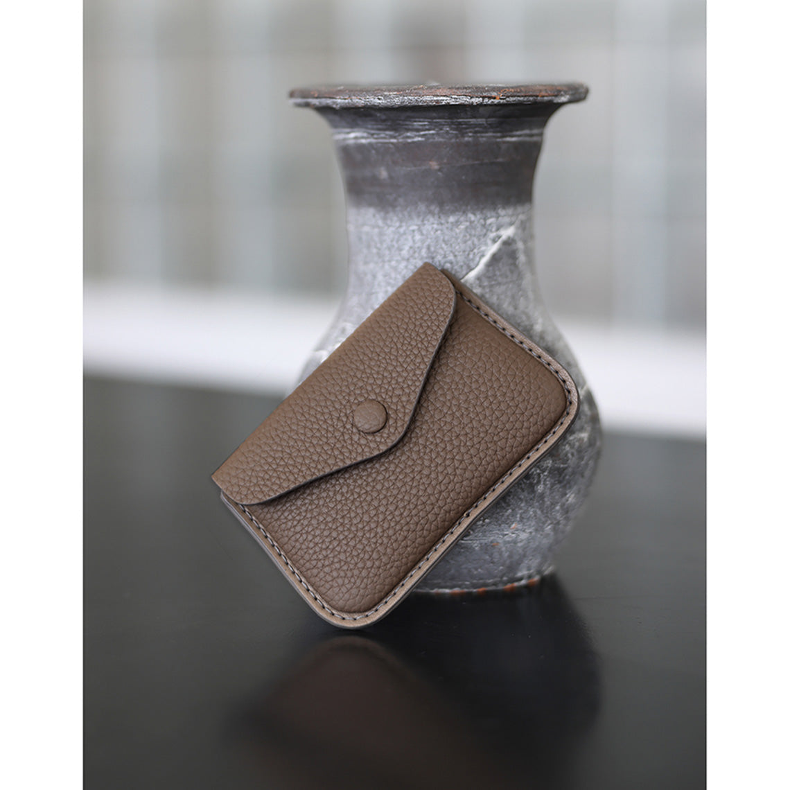 Taupe Leather Small Wallet Card Holder | Make a Leather Card Holder with DIY Kits - Wirkin™