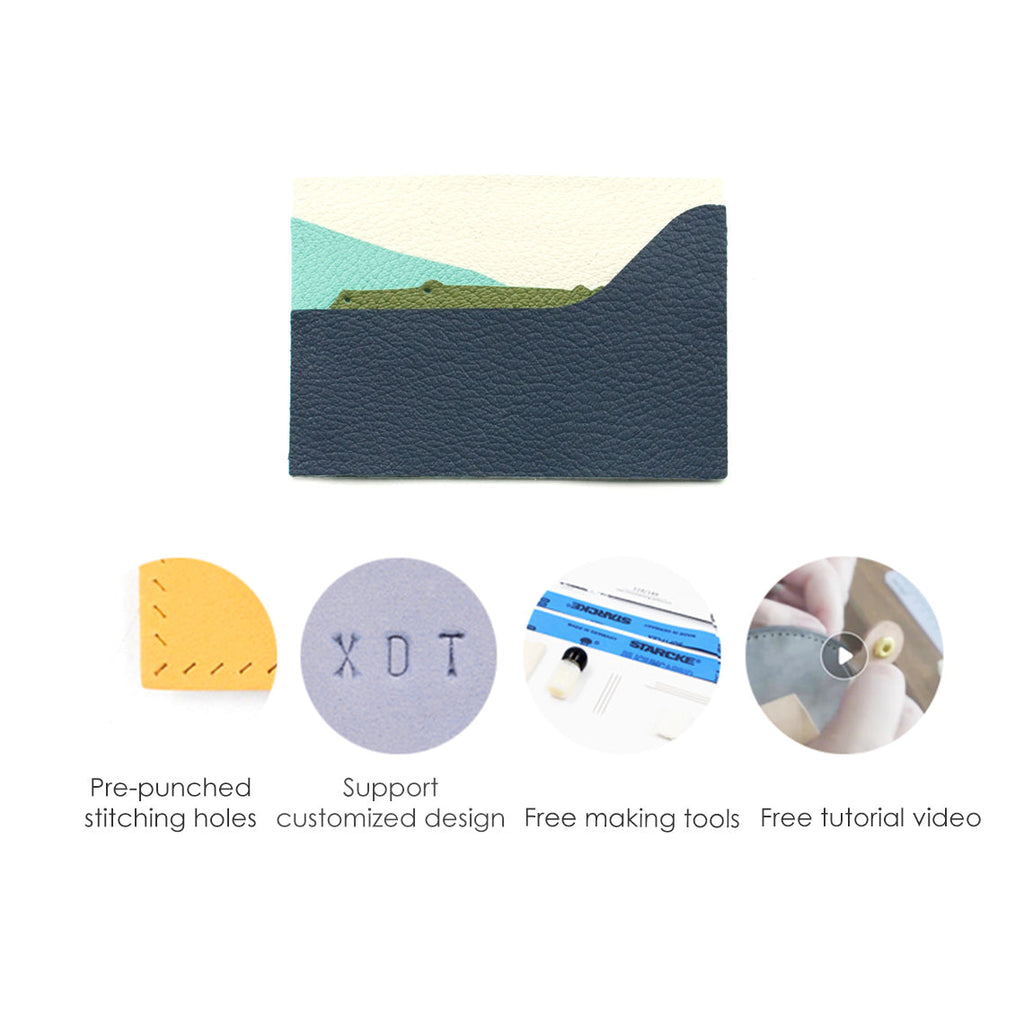 Easy DIY card holder wallet pattern making kit | How to make a slim wallet/card holder in leather | Wirkin™