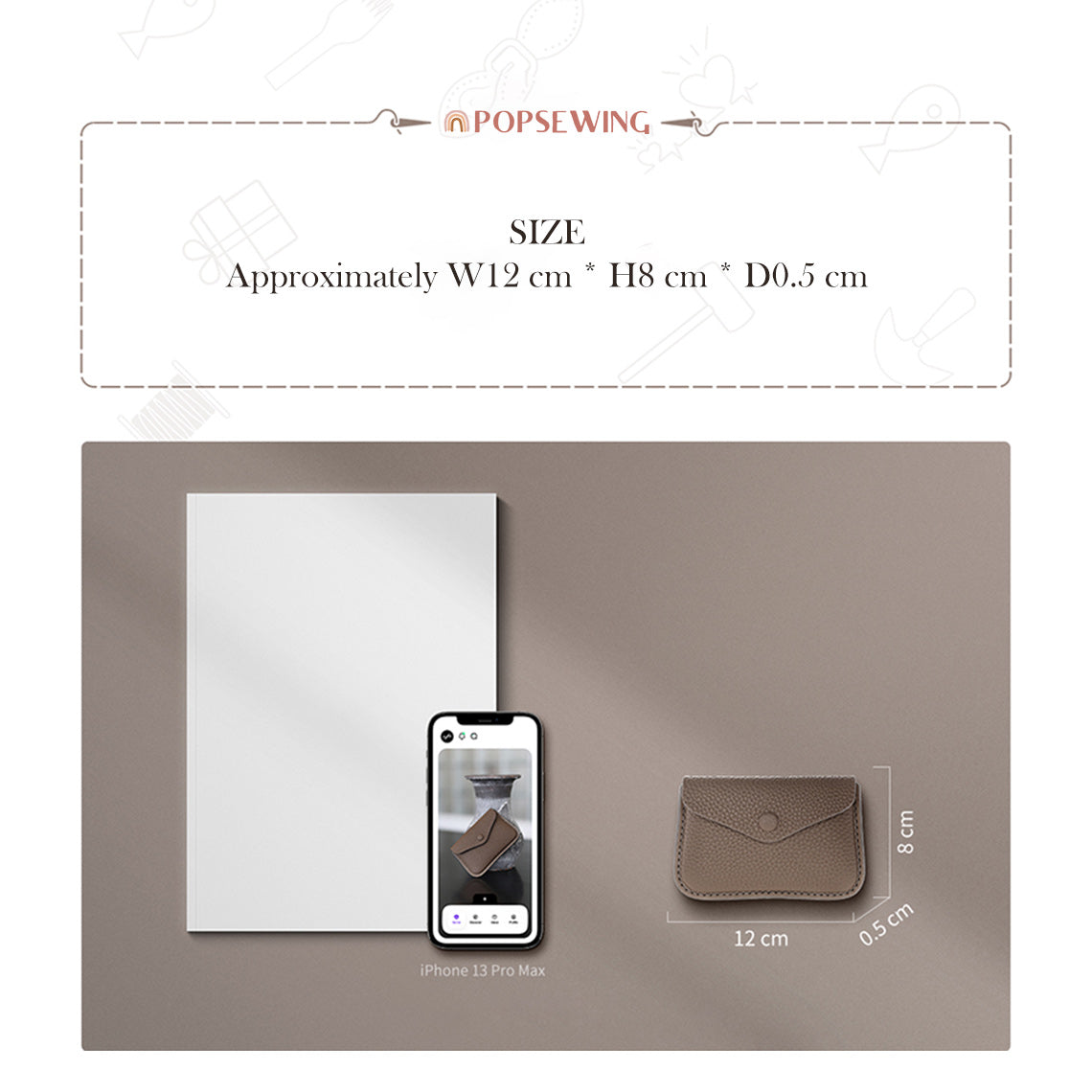 Minimalist Leather Business Card Holder Size | Wirkin™ DIY Kit