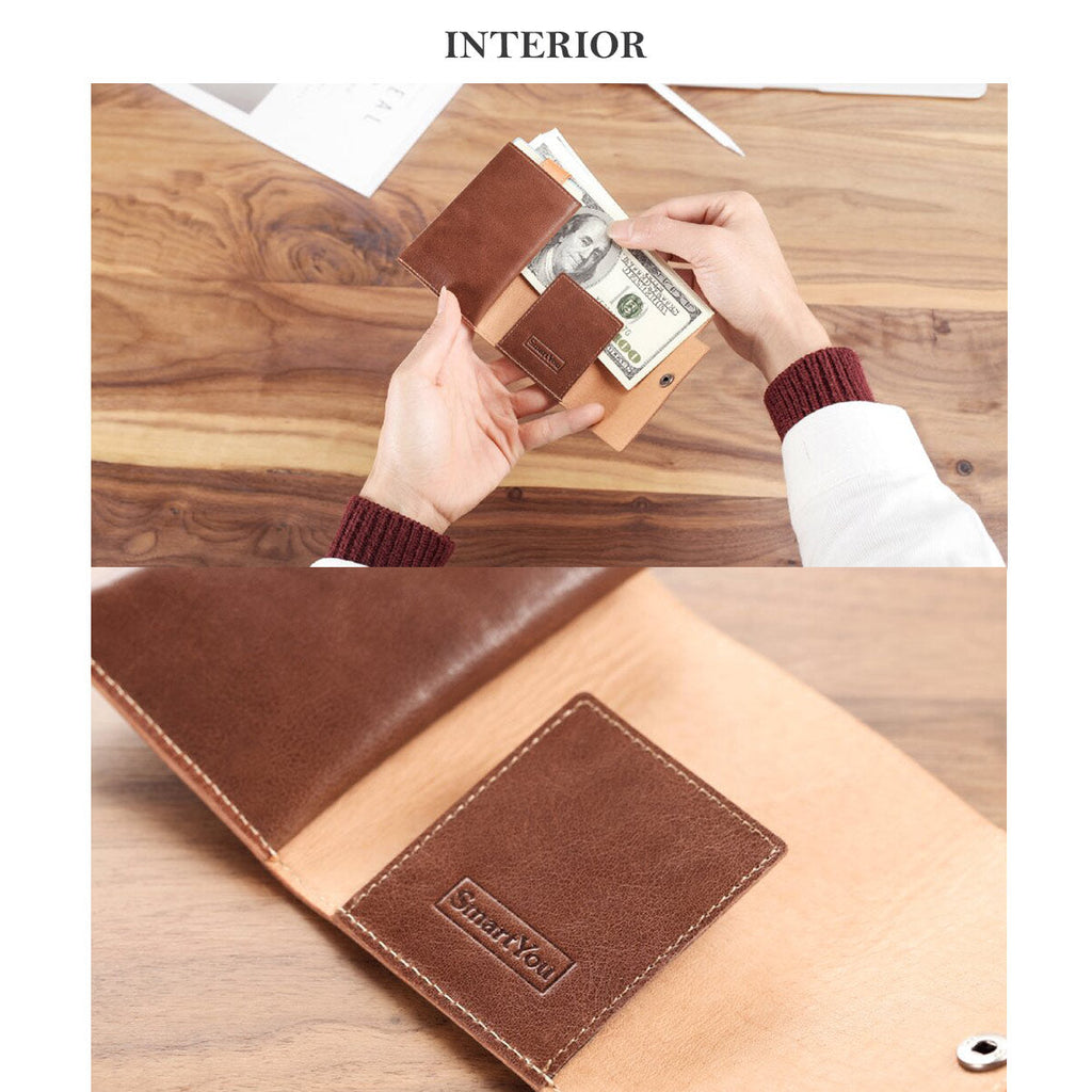 Brown Leather Small Card Holder Interior - Wirkin™