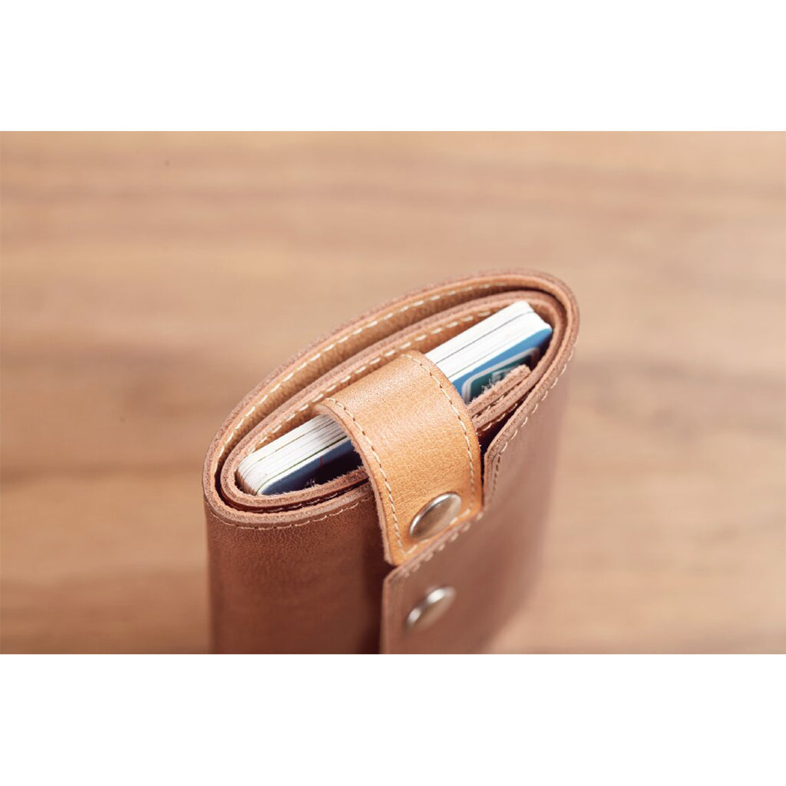 Real Leather Card Holder & Money Clip for Men and Women | Brown - Wirkin™