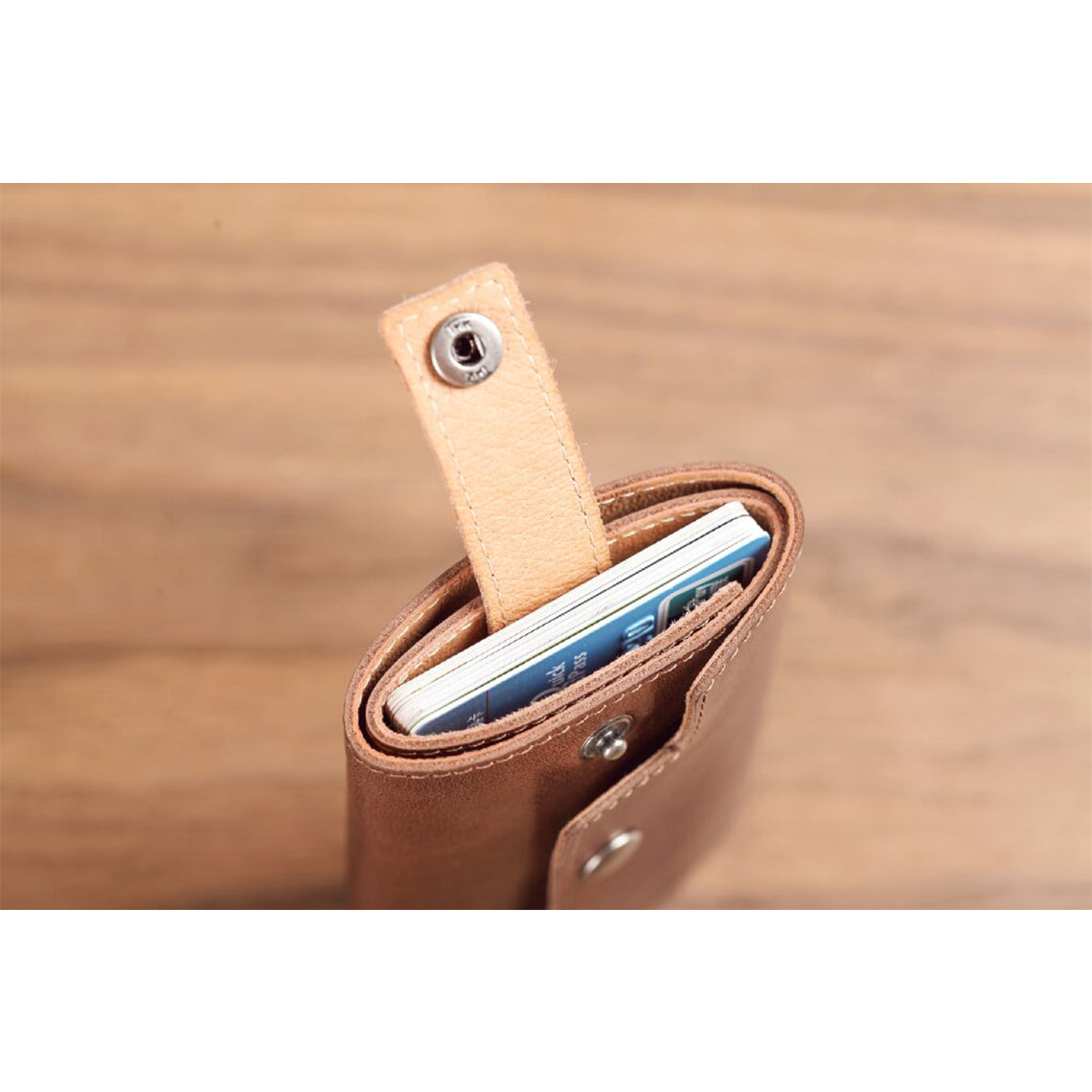 Real Leather Card Holder & Money Clip for Men and Women | Brown - Wirkin™