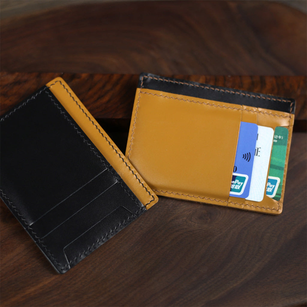 Leather Card Holder Wallet in Premium Italian Leather | DIY Card Wallet Kit - Wirkin™