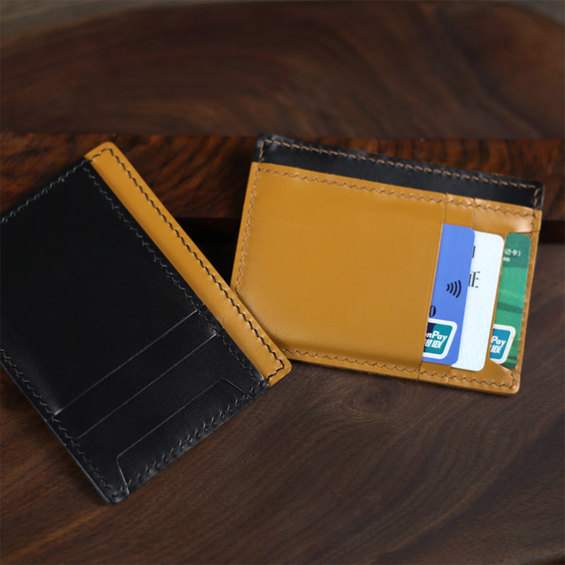 Leather Card Holder Wallet in Premium Italian Leather | DIY Card Wallet Kit - Wirkin™