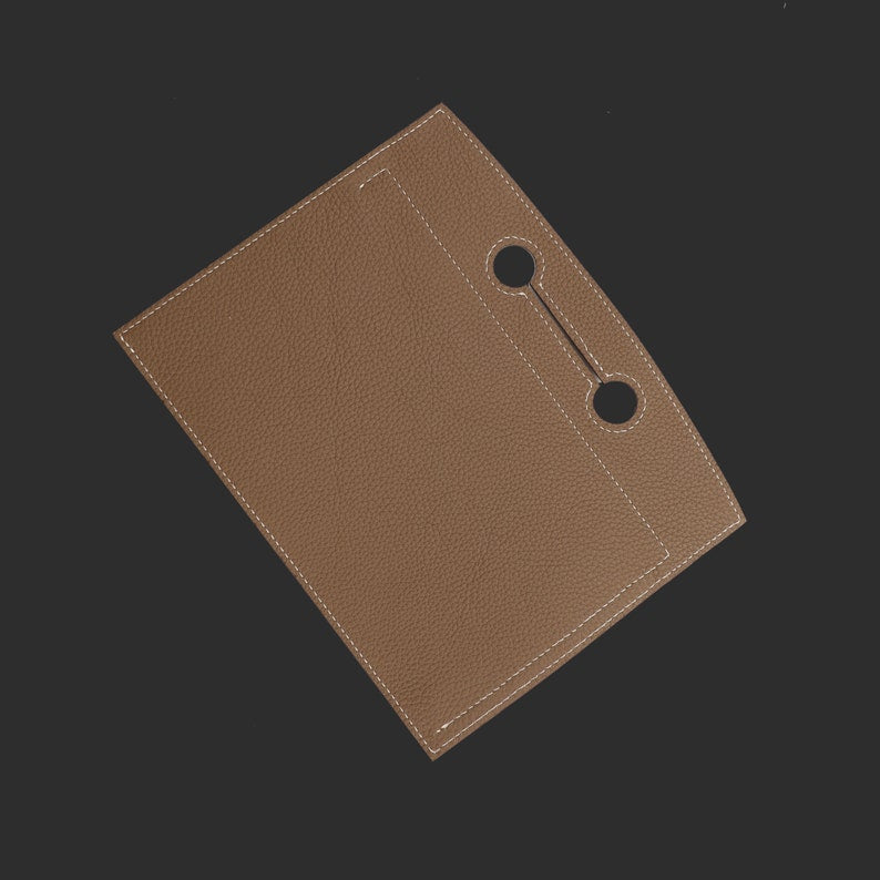 Black Togo Leather Backpocket Pouch with Gold Hardware for Birkin Bag