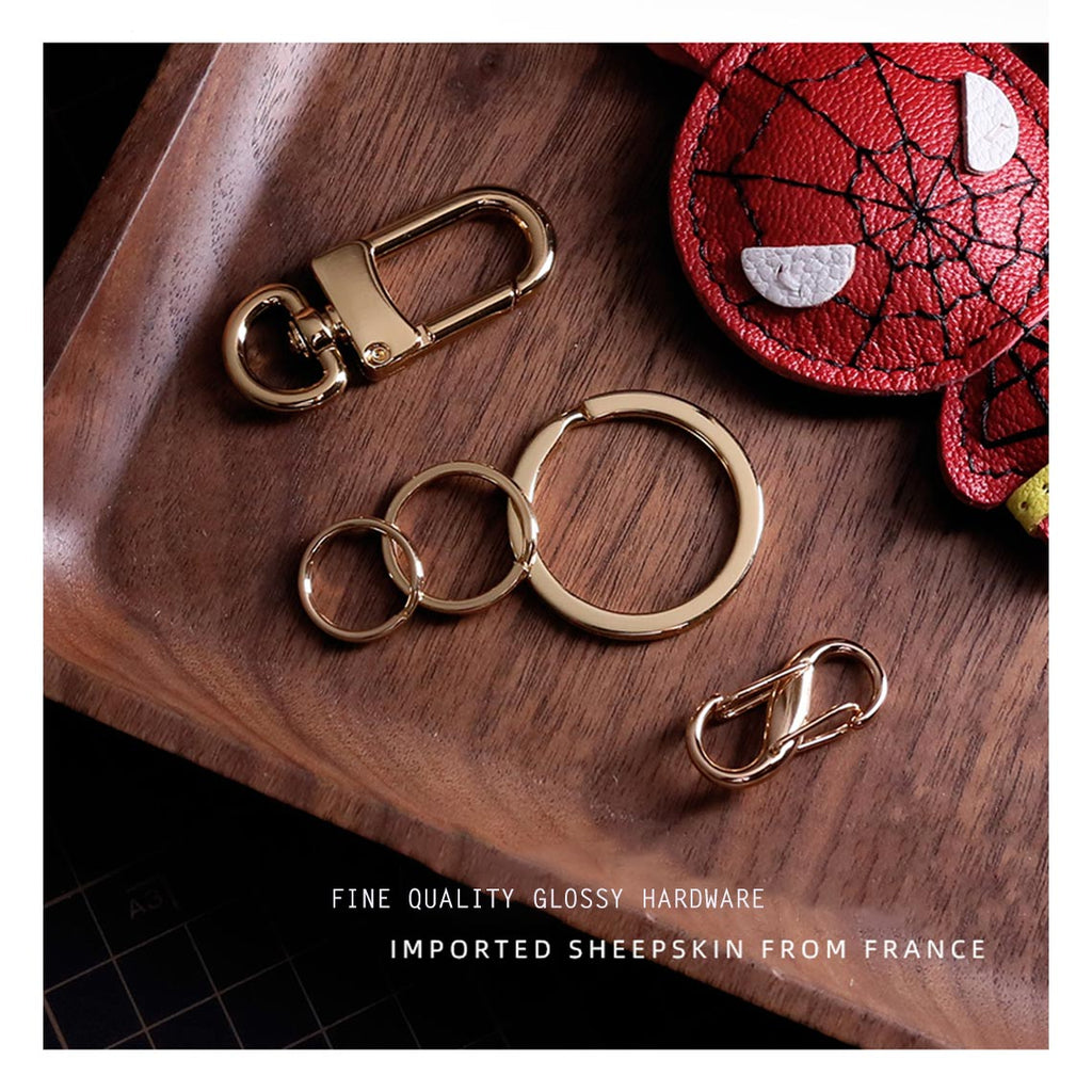 Superhero Avengers Spider Man Keychain | Luxury Leather Keyring Gifts - Wirkin™