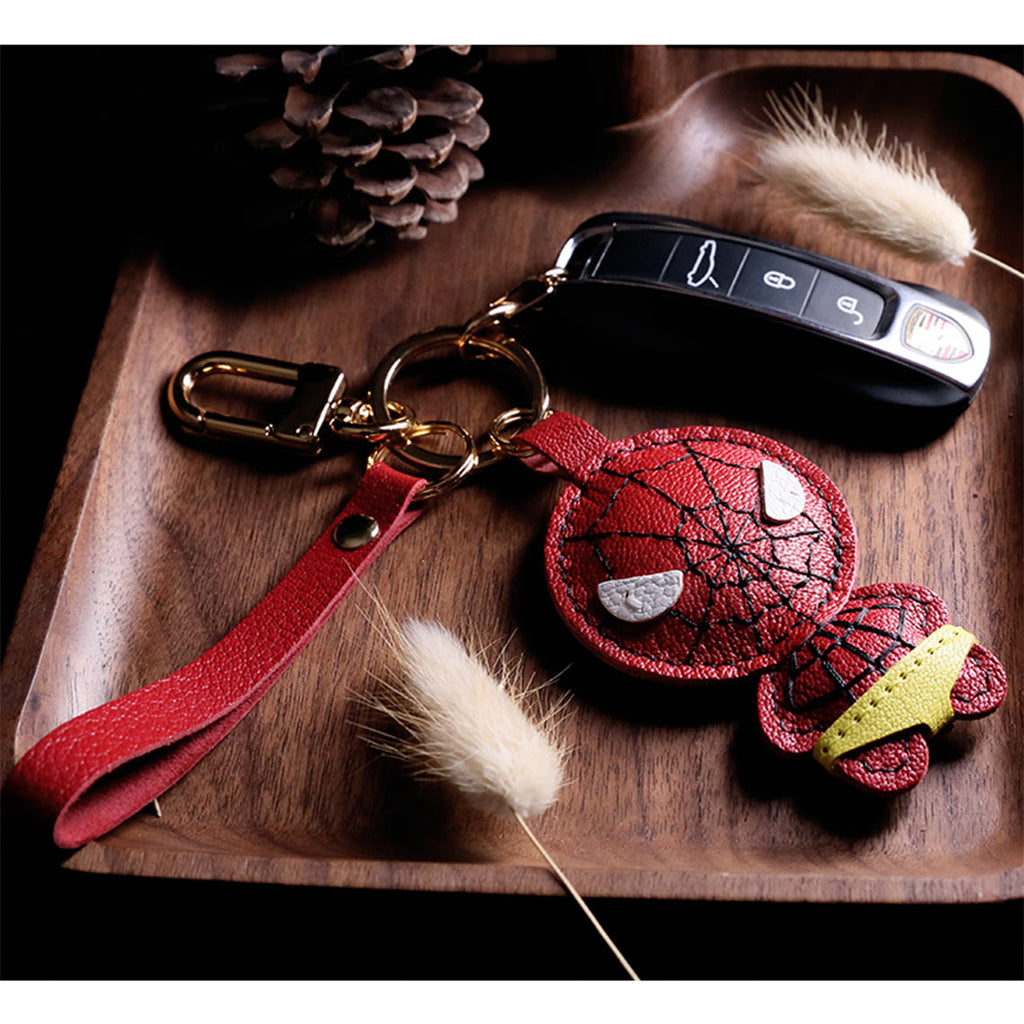 Superhero Avengers Spider Man Keychain | Made by You Leather Keyring Gifts - Wirkin™