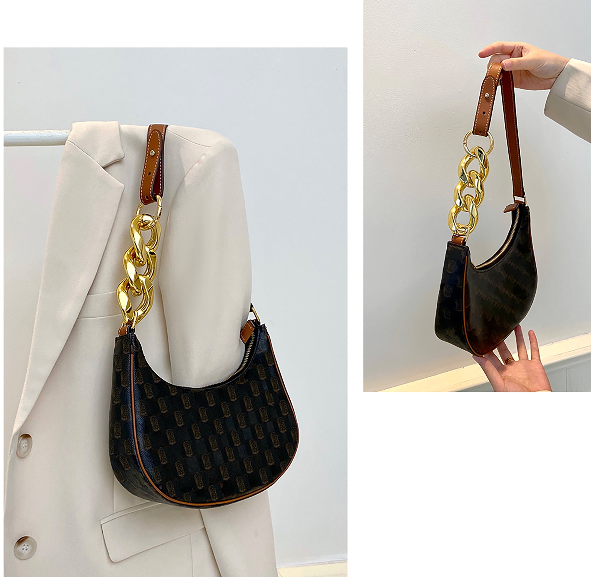 Metal Extension Chain for AVA 193952BZJ 04LU Handbag, Metal Extended Chain Shoulder Strap Accessory