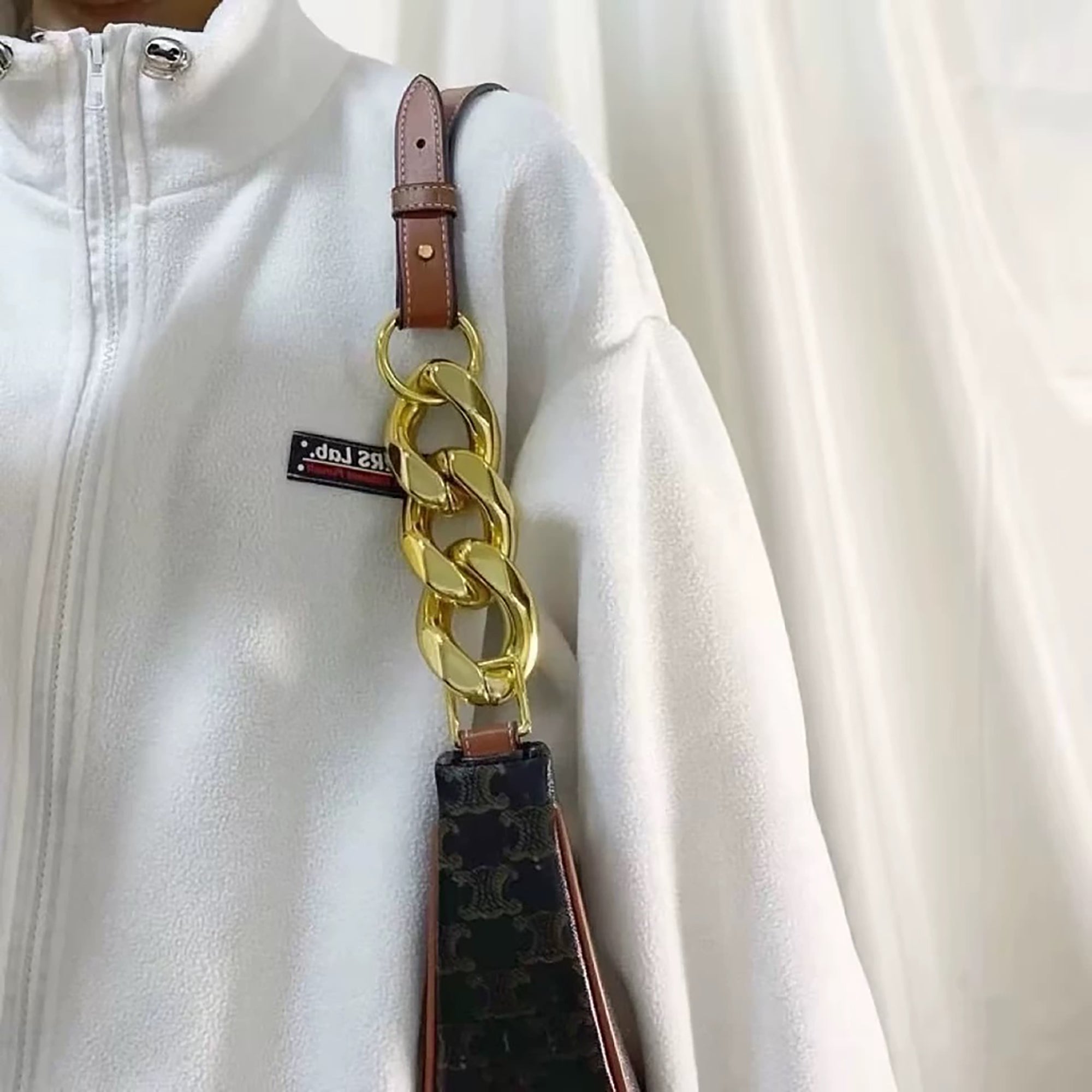 Metal Extension Chain for AVA 193952BZJ 04LU Handbag, Metal Extended Chain Shoulder Strap Accessory
