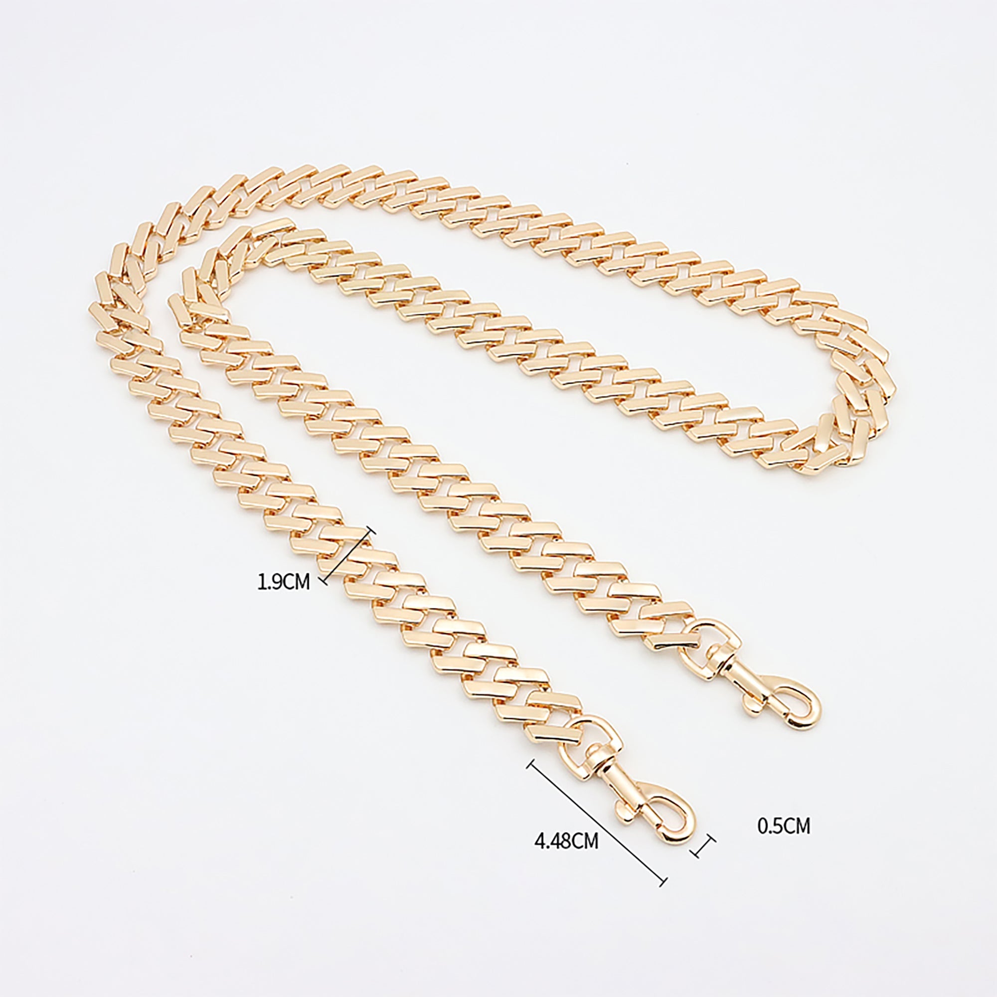 Silver Wide Chain Strap – Durable Crossbody & Handbag Replacement for Bag Customization