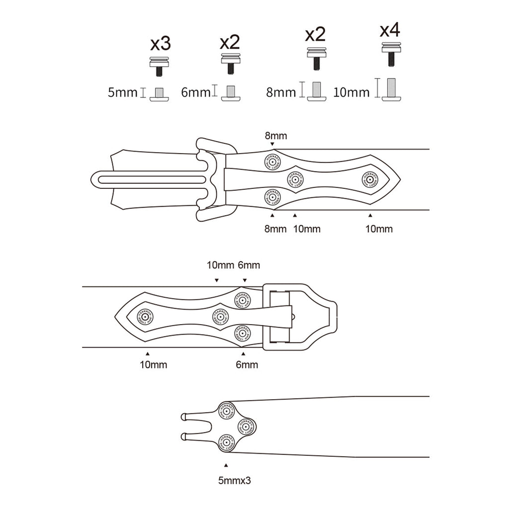 Wirkin® Full Grain Leather Knight Buckle Cowboy Belt DIY Kit