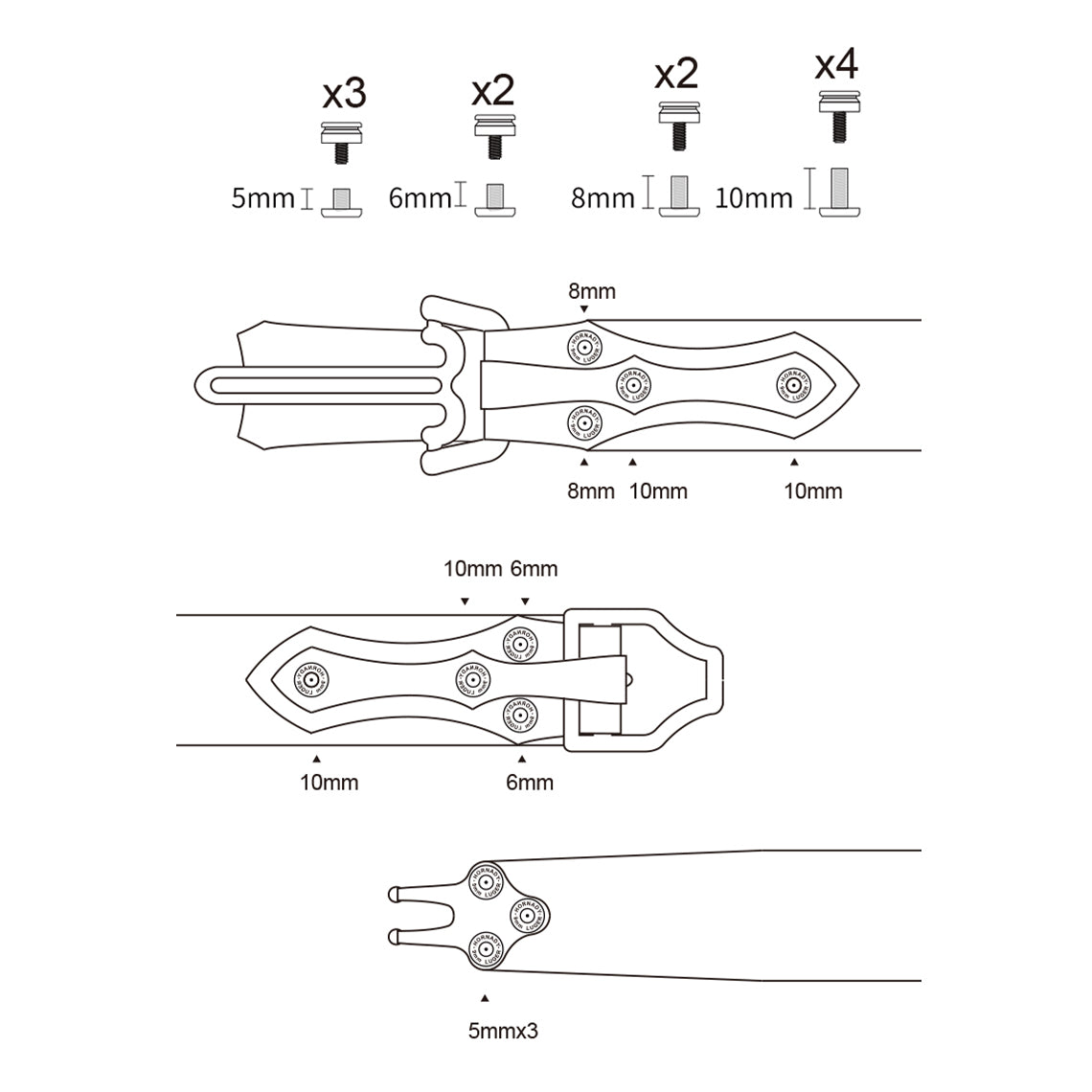 Wirkin® Full Grain Leather Knight Buckle Cowboy Belt DIY Kit