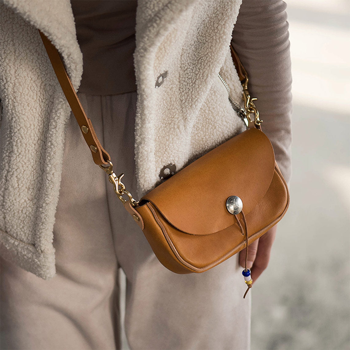 DIY crossbody bag kit | Brown genuine Italian leather bag | Wirkin™