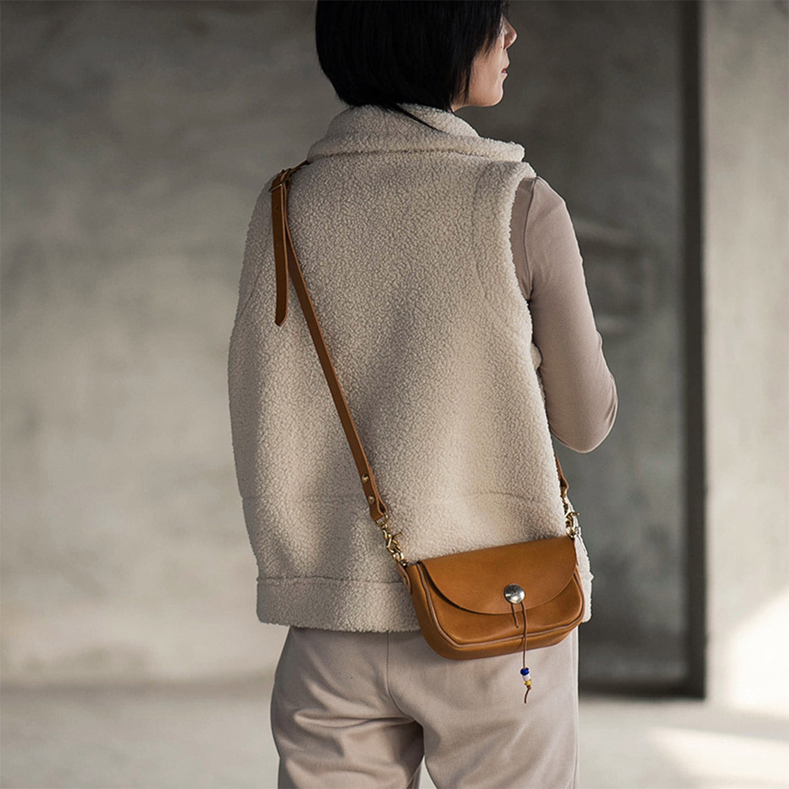 Yellow leather crossbody bag | DIY leather bag | Wirkin™