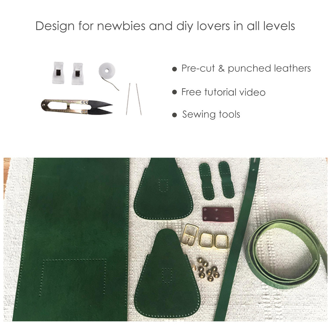 Leather bag making kit | Easy DIY leather projects for beginners | Wirkin™