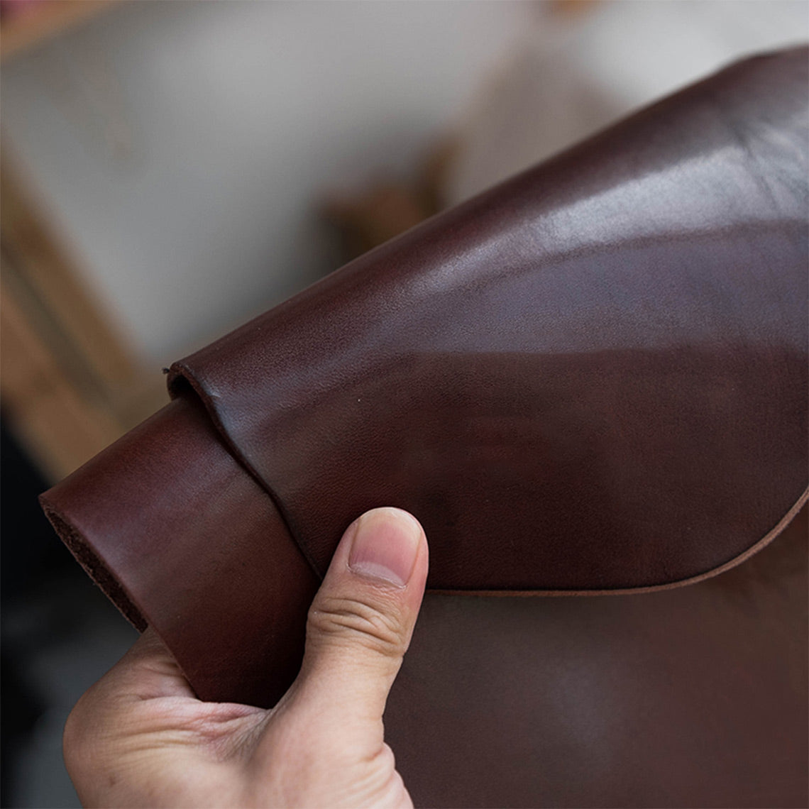 Vegetable tanned leather heritage brown | Leather bag making kit | Wirkin™