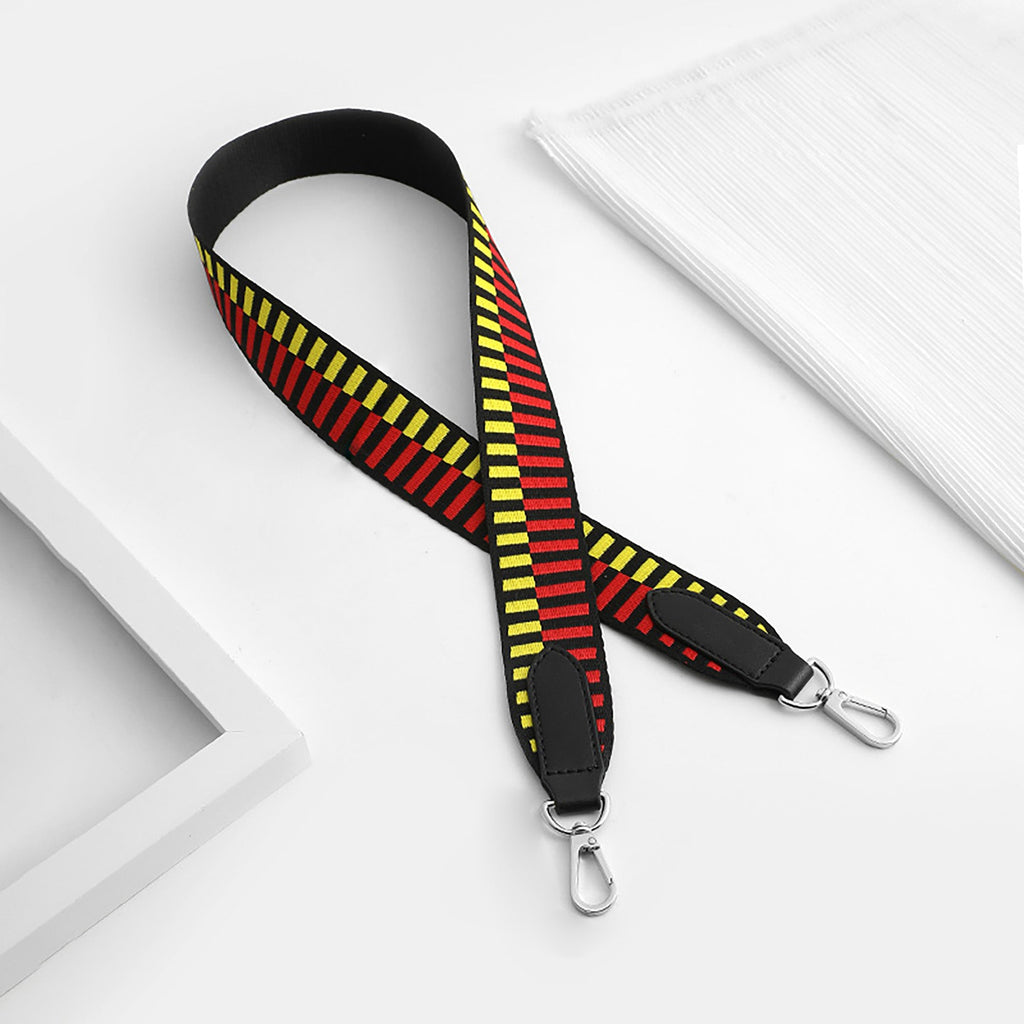 Canvas Shoulder Strap for Kelly & Evelyne Bags – 3.7cm Width, Block Stripe Design, Adjustable Bag Strap