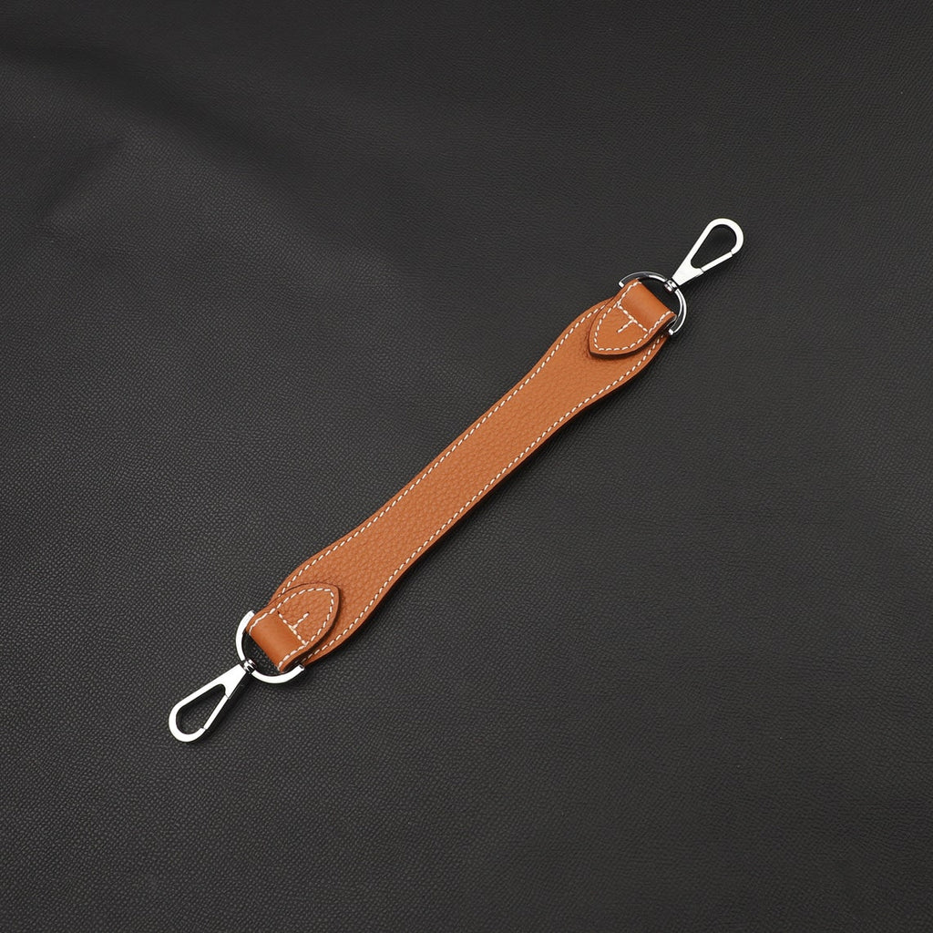 Artisanal Togo Leather Bandoulière (30mm Wide): Hand-Stitched Short Crossbody/Top Handle Strap Upgrade